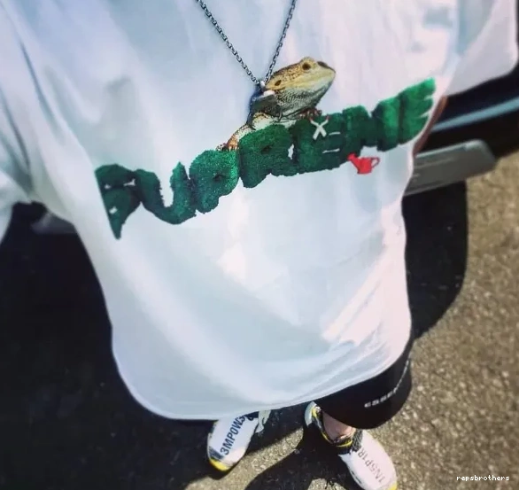 L White Tee Lizard sleeved M T-shirt Black Logo Green XL Short Plant Environmental S 20SS 0603